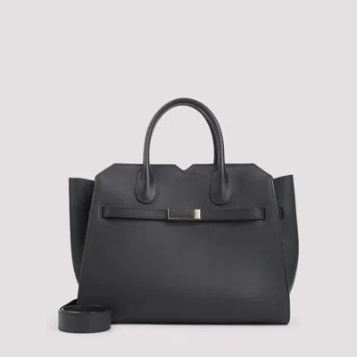 Valextra Milano Media Shoulder Bag In Black