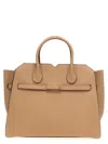 Valextra Milano Medium Handbag In Beige