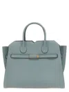 Valextra Medium Structured Handbag Metal Hardware In Gray