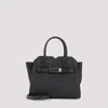 Valextra Micro Milano Leather Top Handle Bag In Black