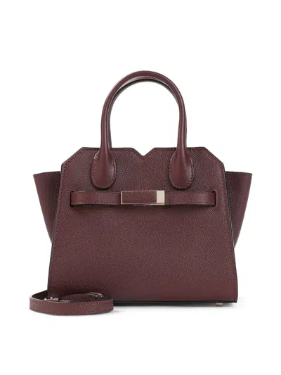 Valextra Milano Micro Bag In Burgundy