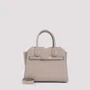 Valextra Structured Sahara Leather Shoulder Bag In Gray