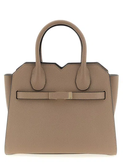 Valextra Beige Milano Mini Satchel In Neutral