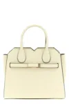 Valextra Structured Shoulder Bag With Detachable Strap In Neutral
