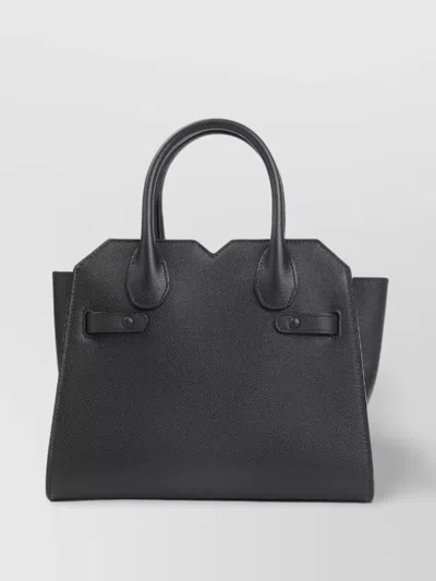 Valextra Milano Small Leather Shoulder Bag