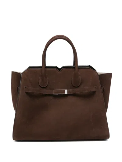 Valextra Milano Top-handle Tote Bag In Brown