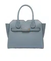 Valextra Milano Two Handles Mini Bag In Gray