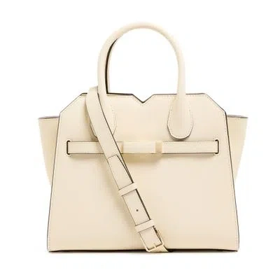 Valextra Milano Mini Bag In Off-white