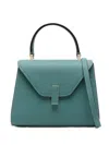 Valextra Mini Flap-closure Top-handle Tote Bag In Green