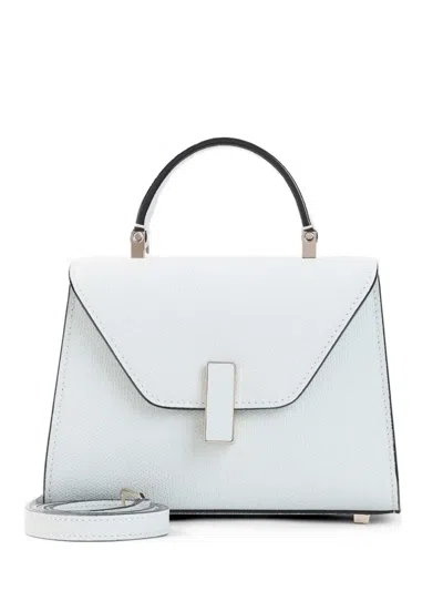 Valextra Mini Iside Leather Cross Body Bag In White
