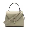 Valextra Mini Iside Leather Handbag Khaki In Green