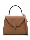 Valextra Mini Iside Leather Tote Bag In Brown