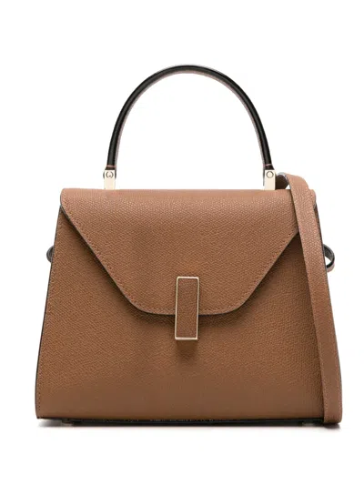 Valextra Mini Iside Leather Tote Bag In Brown