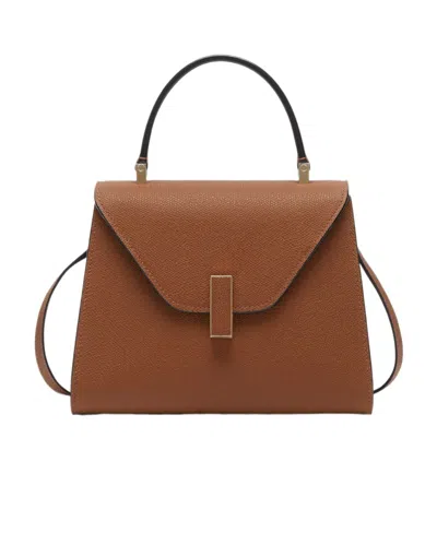 Valextra Mini Iside Leather Tote Bag In Brown