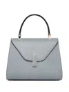 Valextra Micro Iside Grain Leather Top Handle Bag In Blue