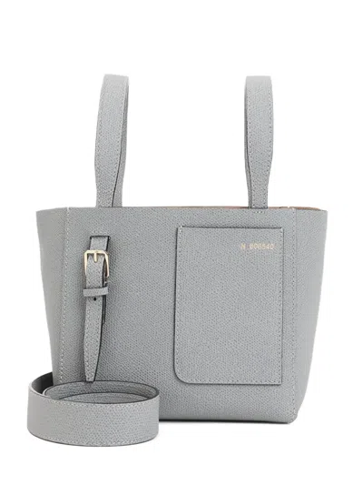 Valextra Mini Leather Tote Bag