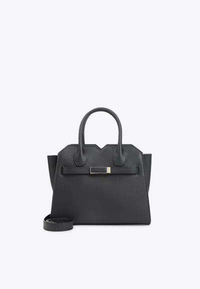 VALEXTRA MINI MILANO LEATHER TOP HANDLE BAG