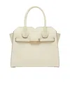 Valextra Structured Shoulder Bag With Detachable Strap In Nude