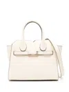 Valextra Structured Shoulder Bag With Detachable Strap In White