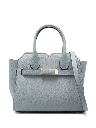 Valextra Mini Milano Tote Bag In Blue