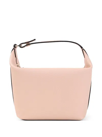 Valextra Bonne Mine Calf Leather Mochi Pouch Bag In Brown
