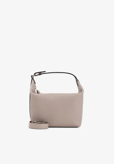 Valextra Mini Mochi Top Handle Bag In Sand