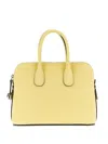 Valextra Mylogo Mini Bag Structured Top Handles Strap In Yellow