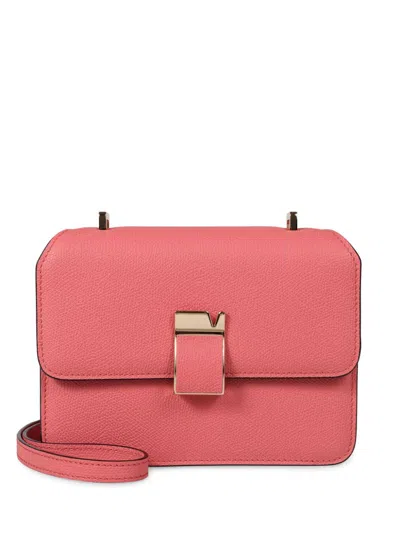Valextra Nolo Leather Mini Crossbody Bag In Pink
