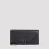 Valextra Mini On Chain Wallet In Black