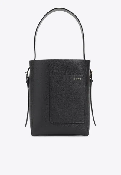 Valextra Open Top Mini Bucket Bag