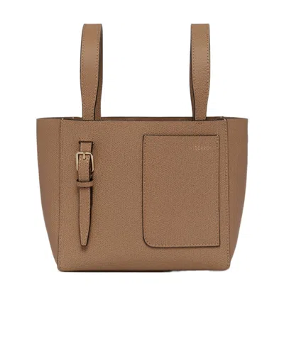 Valextra Mini Soft Bucket Bag In Brown