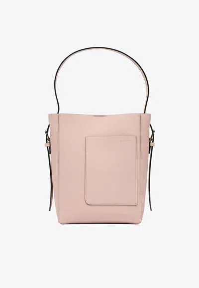 VALEXTRA MINI SOFT LEATHER BUCKET BAG
