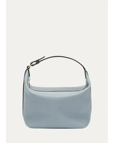 Valextra Mochi Calfskin Leather Pouch Bag In Blue
