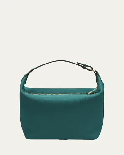 Valextra Mochi Calfskin Leather Pouch Bag In Bottiglia