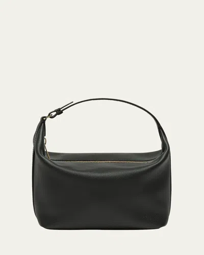 Valextra Mochi Calfskin Leather Pouch Bag In Nero