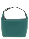 Valextra Mini Handbag Adjustable Strap Textured Finish In Green
