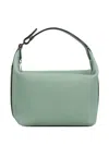 Valextra Mochi Leather Mini Tote Bag In Green