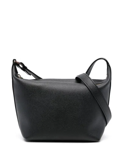 Valextra Mochi Leather Pouch In Black
