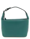 Valextra Mini Handbag Adjustable Strap Textured Finish In Green