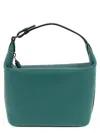 Valextra Mini Handbag Adjustable Strap Textured Finish In Green