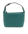 Valextra Mini Handbag Adjustable Strap Textured Finish In Green