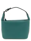 Valextra Mini Handbag Adjustable Strap Textured Finish In Green