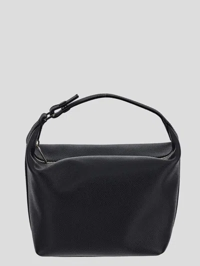 Valextra Mochi Mini Leather Handbag In Black