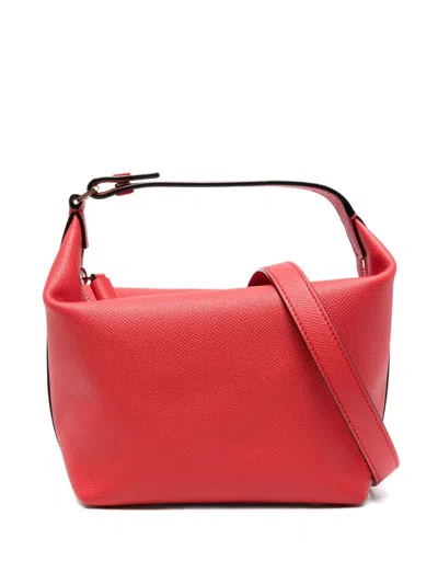 Valextra Mochi Mini Leather Pouch In Red