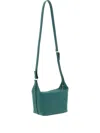 Valextra Mini Handbag Adjustable Strap Textured Finish In Green
