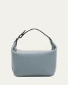 Valextra Mochi Pouch Calfskin Top-handle Bag In Eucalipto Veu