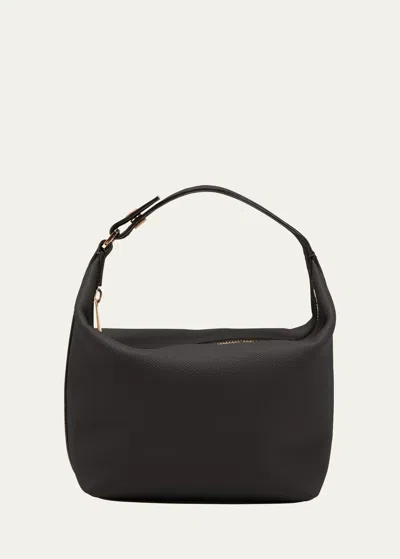 Valextra Mochi Pouch Calfskin Top-handle Bag In Nero Nn
