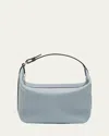 Valextra Mochi Pouch Calfskin Top-handle Bag In Niagara Bg