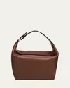 Valextra Mochi Top-handle Sublime Leather Mini Bag In Brown