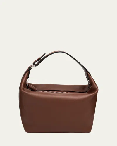 Valextra Mochi Top-handle Sublime Leather Mini Bag In Brown